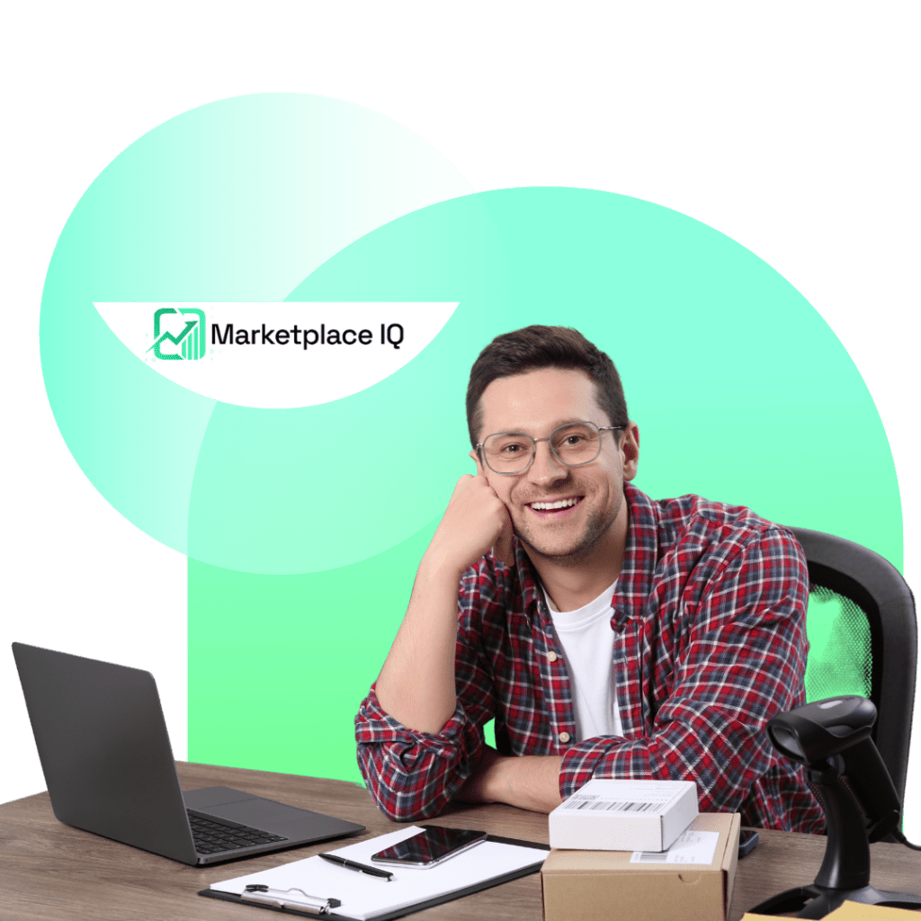 Ecommerce seller at laptop marketplace IQ logo