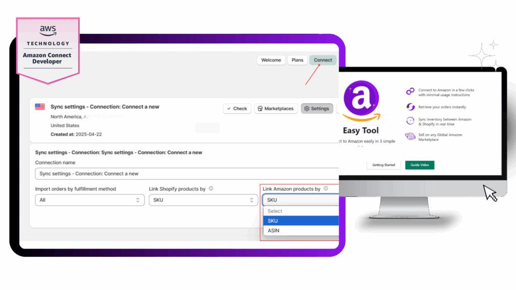 ToolE Amazon Easy Sync Screenshots Hero